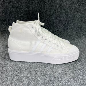 Adidas Nizza Platform Mid Sneakers Women's Size 10.5 Cloud White Retro Athletic